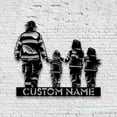 thumbnail image 1 of Craftnamesign Custom Father Firefighter Metal Wall Art LED Light, Personalized Fireman Name Sign, 1 of 5