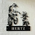 thumbnail image 1 of Craftnamesign Custom Father Gift, Father Son Motocross Metal Sign LED Light, Gift For Father Day, 1 of 5