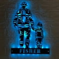 thumbnail image 1 of Craftnamesign Custom Father Gift, Metal Sign For Dad, Daughter Father Son Firefighter Wall Art, 1 of 5