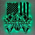thumbnail image 1 of Craftnamesign Custom Firefighter Metal Wall Art LED Light, Personalized Fireman Name Sign, 1 of 5