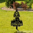 thumbnail image 1 of Craftnamesign Custom Fireman Memorial Metal Stake, Firefighter Memorial Plaque, Grave Maker, 1 of 4