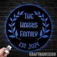 thumbnail image 1 of Craftnamesign Custom Floral Family Name Metal Art, Personalized Family Name Sign, 1 of 5