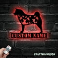 thumbnail image 1 of Craftnamesign Custom FLoral Akita Dog Metal Wall Art LED Light, Personalized Flower Dog Name Sign, 1 of 5