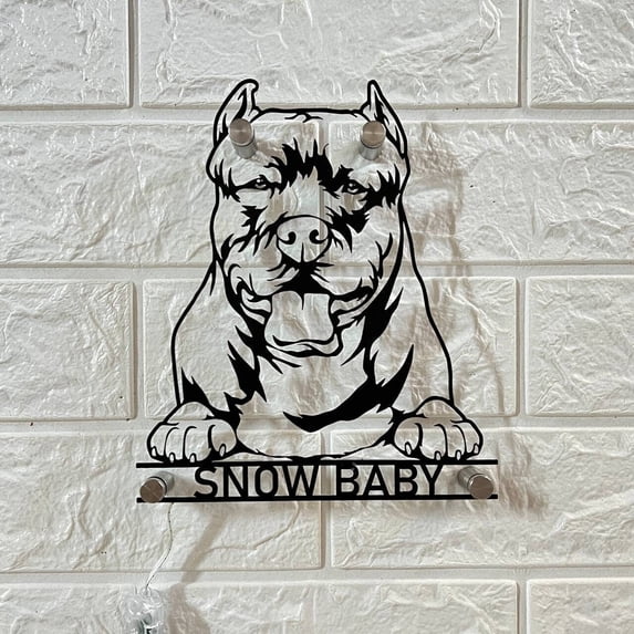 Craftnamesign Custom German Shepherd Metal Wall Art LED Light, Dog Lover Sign, Shepherd Dog Sign