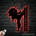 thumbnail image 1 of Craftnamesign Custom Girl Karate Martial Arts Metal LED Light, Personalized Karate Name Sign Decor, 1 of 5