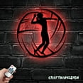 thumbnail image 1 of Craftnamesign Custom Girl Volleyball Metal Wall Art LED Light, Custom Volleyball Name Sign, 1 of 5