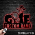 thumbnail image 1 of Craftnamesign Custom Golfing Metal LED Light, Custom Golfer Name Decor Gifts, Golf Club Decor, 1 of 5