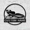 thumbnail image 1 of Craftnamesign Custom Green Basilisk Lizard Metal Wall Art LED Light, Gecko Lover Name Sign, 1 of 5