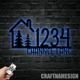 thumbnail image 1 of Craftnamesign Custom HS Pine Tree House Metal Wall Art, Personalized Family Name Sign, 1 of 5
