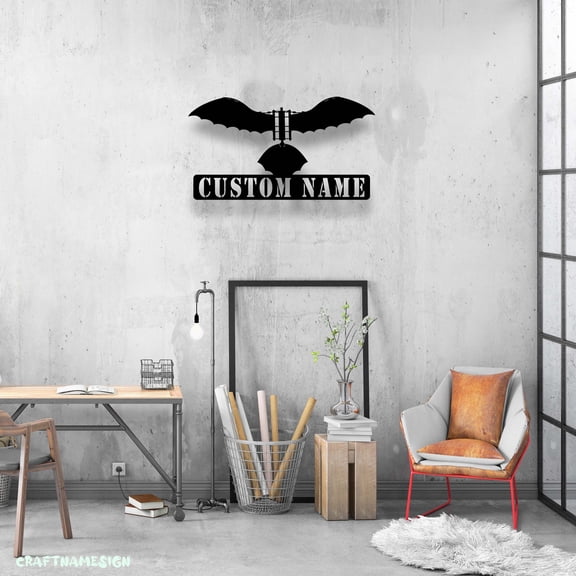 Craftnamesign Custom Hang Gliding Metal Wall Art LED Light, Custom Hang Glider Name Sign