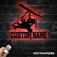 thumbnail image 1 of Craftnamesign Custom Hang Gliding Metal Wall Art LED Light, Personalized Hang Glider Name Sign, 1 of 5
