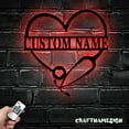 thumbnail image 1 of Craftnamesign Custom Heart Stethoscope Nursing Metal Wall Art LED Light, Custom Nurse Name Sign, 1 of 5