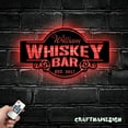 thumbnail image 1 of Craftnamesign Custom Home Pub Gin Whiskey Bar Metal Wall Art LED Light, Custom Bar Pub Name Sign, 1 of 5
