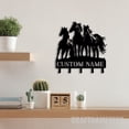 thumbnail image 1 of Craftnamesign Custom Horse Metal Key Holder, Running Horses Decorative, Metal Coat Rack, 1 of 5