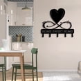 thumbnail image 1 of Craftnamesign Custom Infinity Heart Metal Key Holder, Home Sweet Home Sign, Metal Coat Rack, 1 of 5