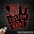 thumbnail image 1 of Craftnamesign Custom Kitchen Metal Sign, Kitchen Art, Custom Kitchen Sign, Restaurant Decor, 1 of 5