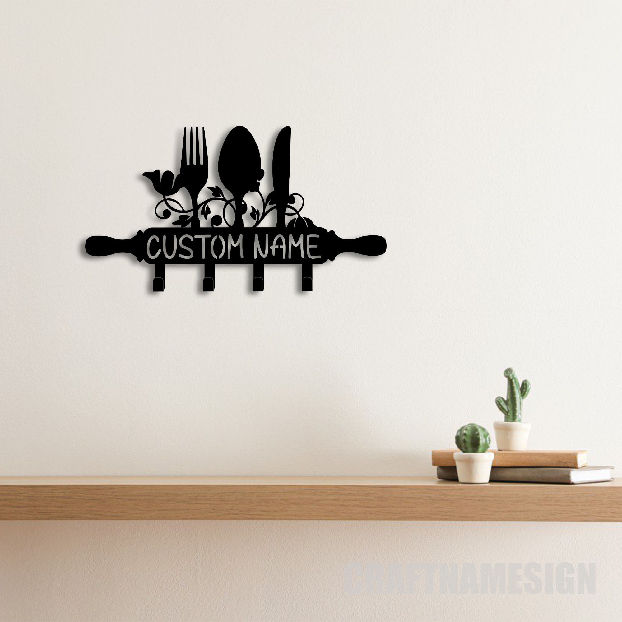 Craftnamesign Custom Kitchen Tool Metal Key Holder, Kitchen Key Holder ...