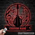 thumbnail image 1 of Craftnamesign Custom Mandolin Metal Wall Art LED Light, Custom Mandolin Player Name Sign, 1 of 5