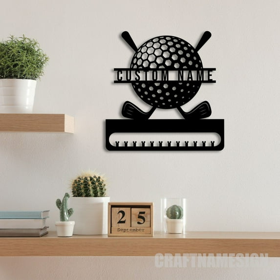 Craftnamesign Custom Metal Golf Medal Hanger, Golfer Medal Holder, Golf Medal Display Awards