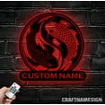 thumbnail image 1 of Craftnamesign Custom Metal Koi Fish Sign, Ying Yang Koi Fish Metal Wall Art, Koi Fish Wall Decor, 1 of 5