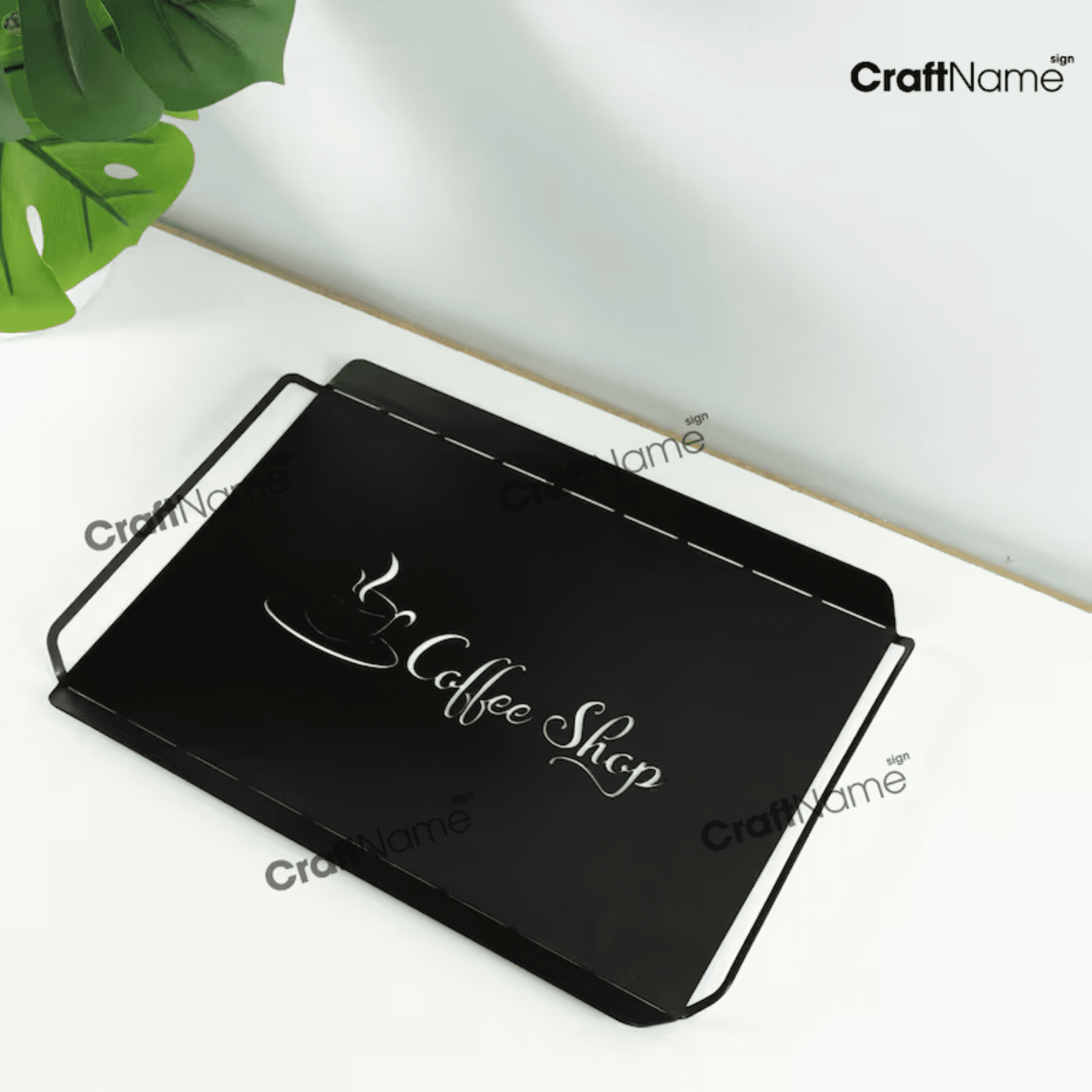 Craftnamesign Custom Metal Plate Coffee Tray Decor, Tea Coffee Serving ...