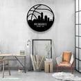 thumbnail image 1 of Craftnamesign Custom Milwaukee Skyline Metal Sign LED Light, Basketball Sign, Basketball Wall Decor, 1 of 5