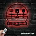 thumbnail image 1 of Craftnamesign Custom Gardening Tool Metal Wall Art LED Light, Custom Farming Name Sign Home Decor, 1 of 5