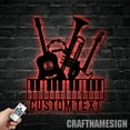 thumbnail image 1 of Craftnamesign Custom Music Studio Metal Wall Art LED Light, Custom Music Instruments Name Sign, 1 of 5