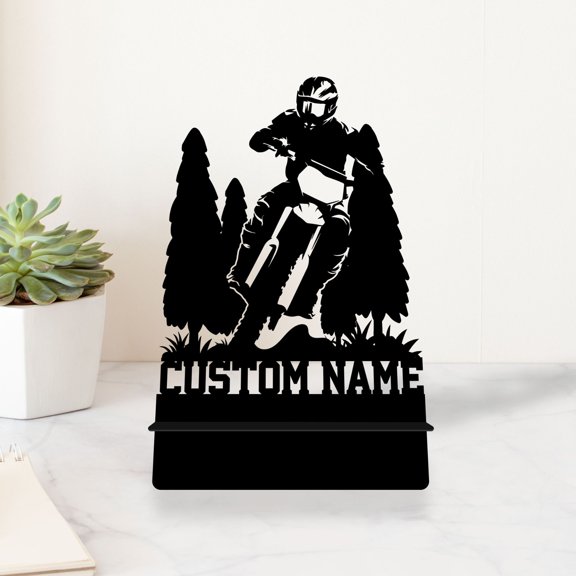 Craftnamesign Custom Motorcycle Metal Cell Phone Desk Holder, Motorcycle Phone Holder Phone Stand