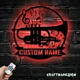 thumbnail image 1 of Craftnamesign Custom Cornet Musical Instrument Metal Wall Art LED Light, Cornet Player Name Sign, 1 of 5