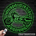 thumbnail image 1 of Craftnamesign Custom Motorcycle Metal Wall Art Light, Custom Name Sign Home Decor, 1 of 5
