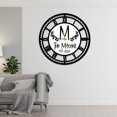 thumbnail image 1 of Craftnamesign Custom Name Large Metal Wall Clock For Home Business Wall Decor, 1 of 4
