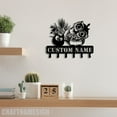 thumbnail image 1 of Craftnamesign Custom Owl Metal Key Holder, Owl Lovers Gift, Metal Coat Rack, Entryway Coat Hooks, 1 of 5
