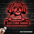 thumbnail image 1 of Craftnamesign Custom Peeking Cavapoo Metal LED Light, Personalized Cavoodle Dog Lover Name Sign, 1 of 5