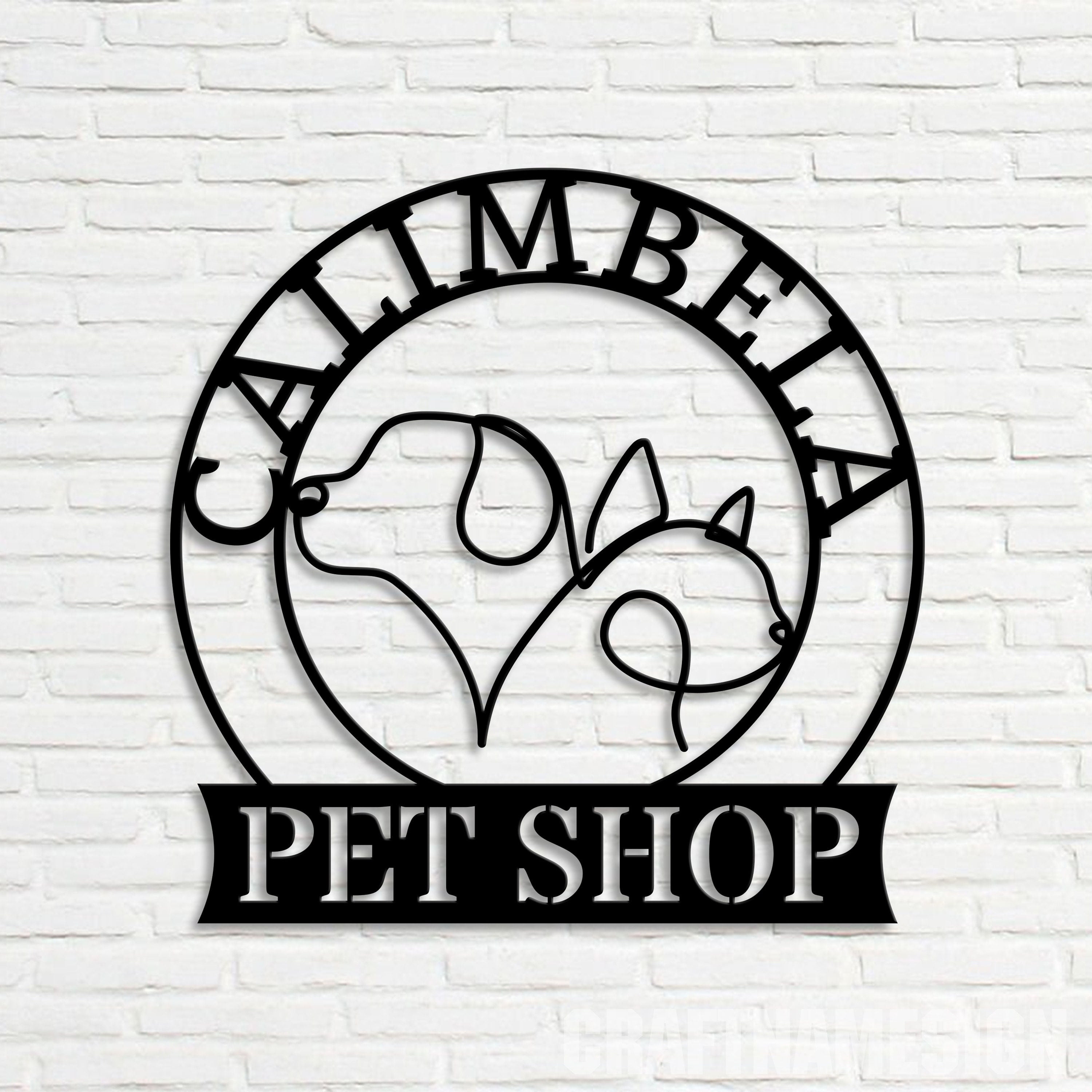 Craftnamesign Custom Pet Shop Metal Wall Art LED Light Pet Shop Sign craftnamesign-custom-pet-shop-metal-wall-art-led-light-pet-shop-sign