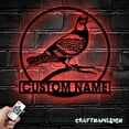 thumbnail image 1 of Craftnamesign Custom Pigeon Peace Bird Metal LED Light, Custom Dove Pet Homing Bird Name Sign, 1 of 5