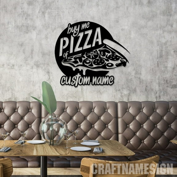 Craftnamesign Custom Pizzeria Sign, Pizza Sign, Shop Sign, Kitchen Decor, Personalised Gift