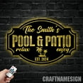 thumbnail image 1 of Craftnamesign Custom Pool And Patio Metal Wall Art, Personalized Pool And Patio Name Sign, 1 of 5