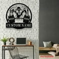 thumbnail image 1 of Craftnamesign Custom Powerlifting Workout Metal Wall Art LED Light, Deadlift Barbell Name Sign, 1 of 5
