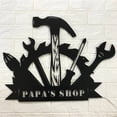 thumbnail image 1 of Craftnamesign Custom Repair Tools Metal Wall Art, Custom Garage Sign, Papa's Workshop Metal Sign, 1 of 5