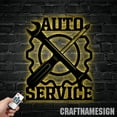 thumbnail image 1 of Craftnamesign Custom Repair Tools Metal Wall Art LED Light, Custom Garage Sign, 1 of 5