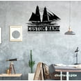 thumbnail image 1 of Craftnamesign Custom Sailboat Sailing Metal Wall Art LED Light, Personalized Sailboat Name Sign, 1 of 5