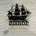 thumbnail image 1 of Craftnamesign Custom Schooner Sailing Metal Sign LED Light, Personalized Sailboat Name Sign, 1 of 5