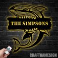 thumbnail image 1 of Craftnamesign Custom Shark Name Metal Wall Art, Personalized Sea Animal Name Sign, 1 of 5