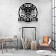 thumbnail image 1 of Craftnamesign Custom Skull Garage Metal Wall Art LED Light, Personalized Workshop Name Sign, 1 of 5