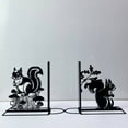 thumbnail image 1 of Craftnamesign Custom Squirrel Metal Bookends for Shelves, Book Stoppers for Library, Office, 1 of 2