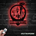 thumbnail image 1 of Craftnamesign Custom Surveyor Engineer Metal Wall Art Led Light, Custom Geodetic Device Name Sign, 1 of 5