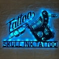 thumbnail image 1 of Craftnamesign Custom Tattoo Artist Metal Wall Art LED Light, Ink Studio Name Sign Home Decor, 1 of 5
