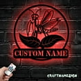 thumbnail image 1 of Craftnamesign Custom Praying Mantis Metal Wall Art LED Light, Personalized Mantises Lover Name Sign, 1 of 5