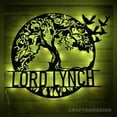 thumbnail image 1 of Craftnamesign Custom Tree Of Life Metal Wall Art LED Light, Custom Family Name Sign Home Decor, 1 of 5